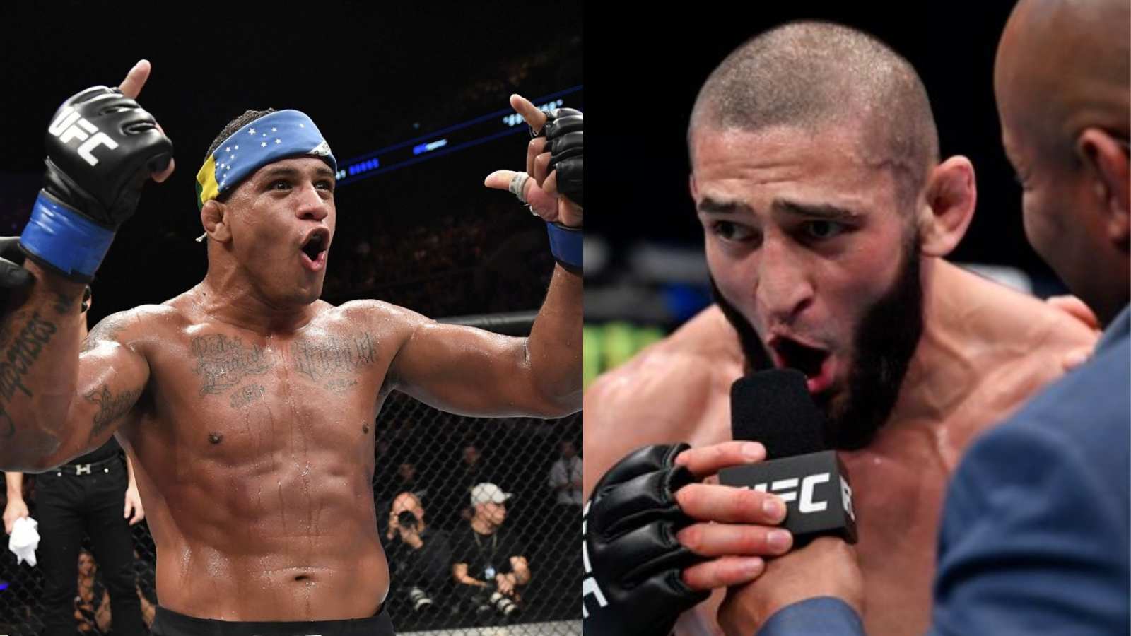 “Yes brother let’s go” Khamzat Chimaev and Gilbert Burns to fight each other in April