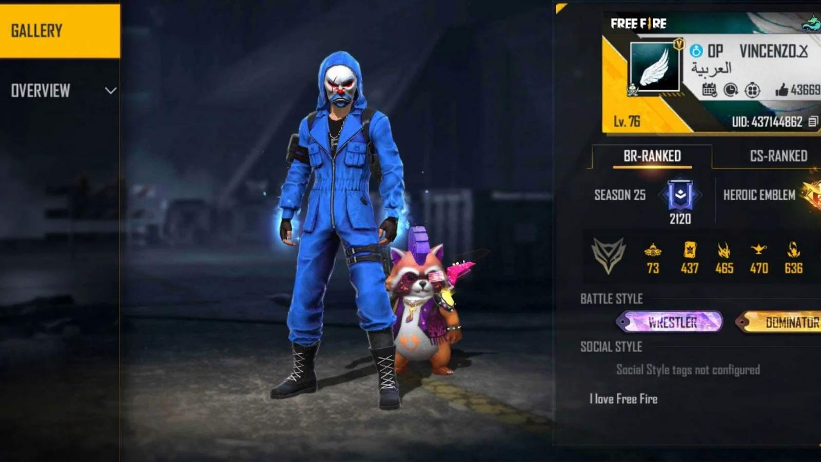 OP Vincenzo Free Fire ID, Stats, K/D Ratio, YouTube Channel, Monthly Income And More For January 2022