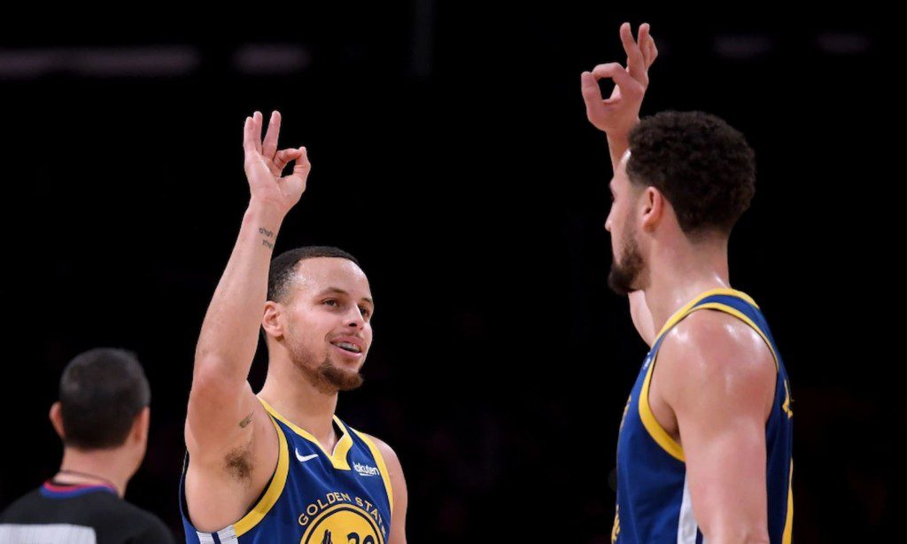 Stephen Curry and Klay Thompson