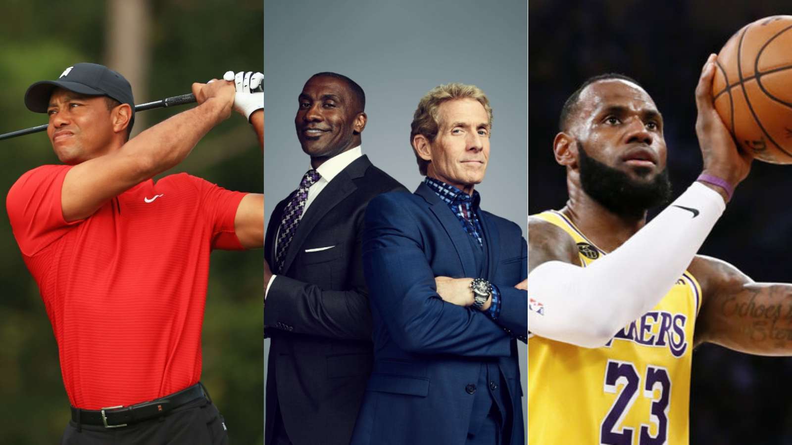 “He’s had only one major since 2008”- Shannon Sharpe disses Skip Bayless on him rating Tiger Woods higher than LeBron James