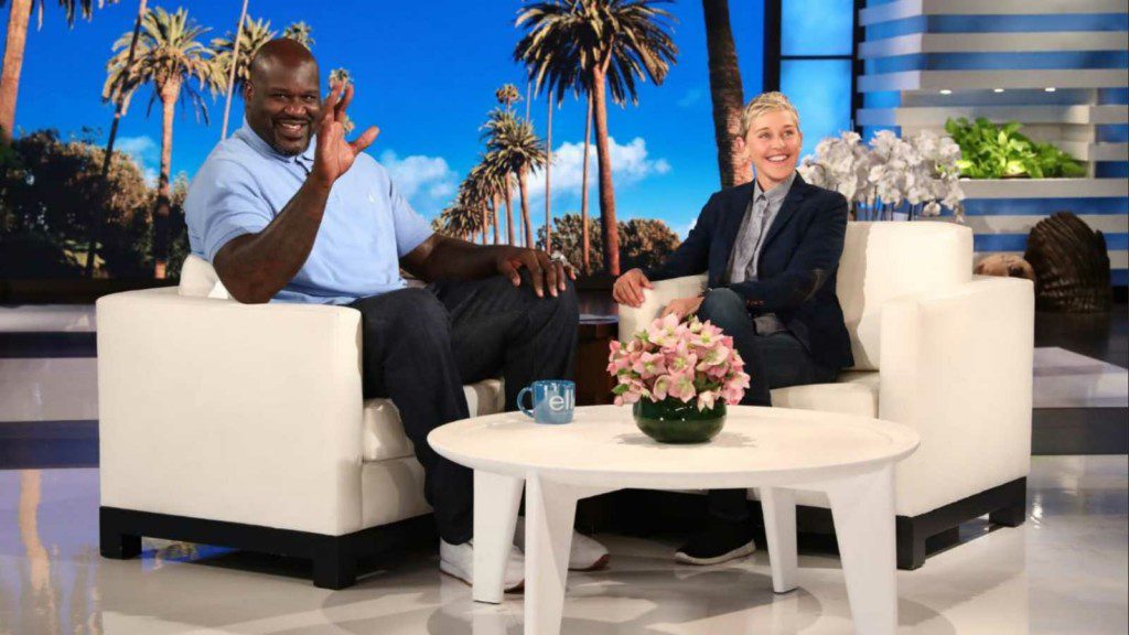 Shaquille O'Neal and Ellen DeGeneres