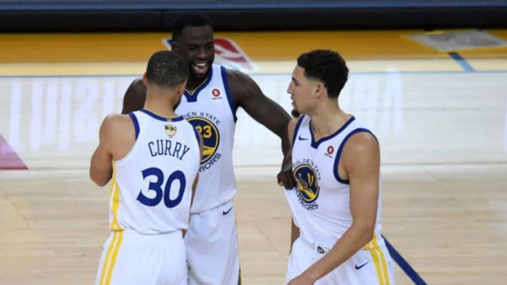 Draymond Green and Klay Thompson