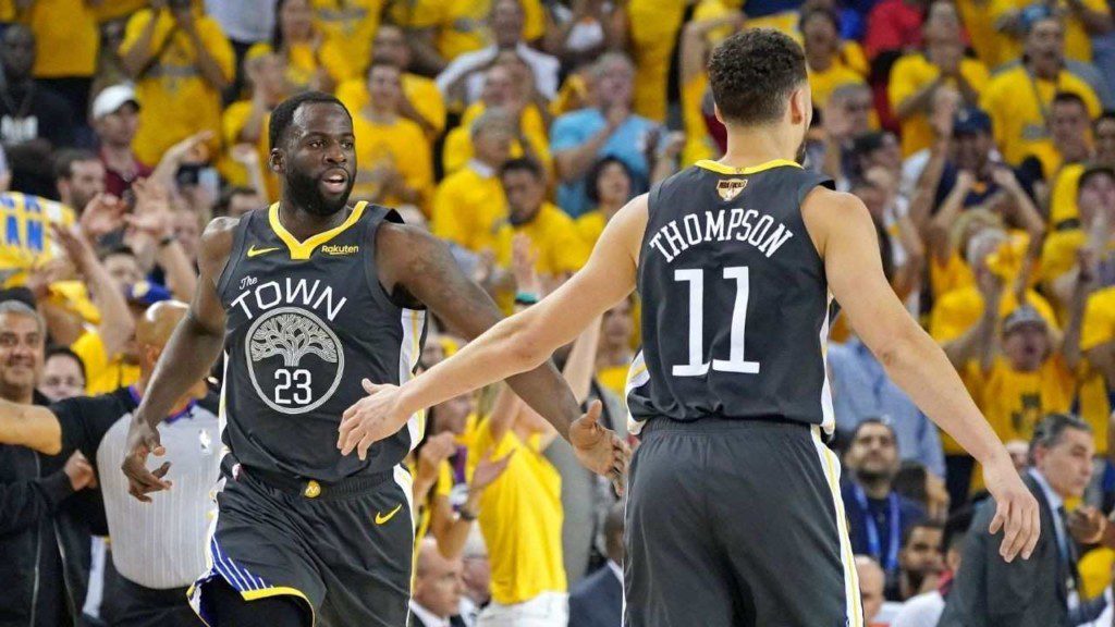 Draymond Green and Klay Thompson