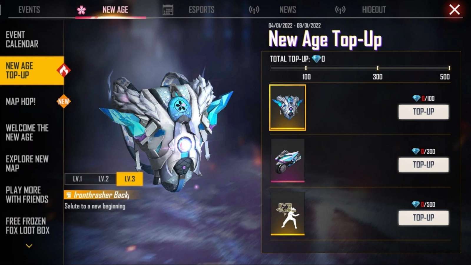 How To Get Shattered Reality Emote From Free Fire New Age Top-Up Event?