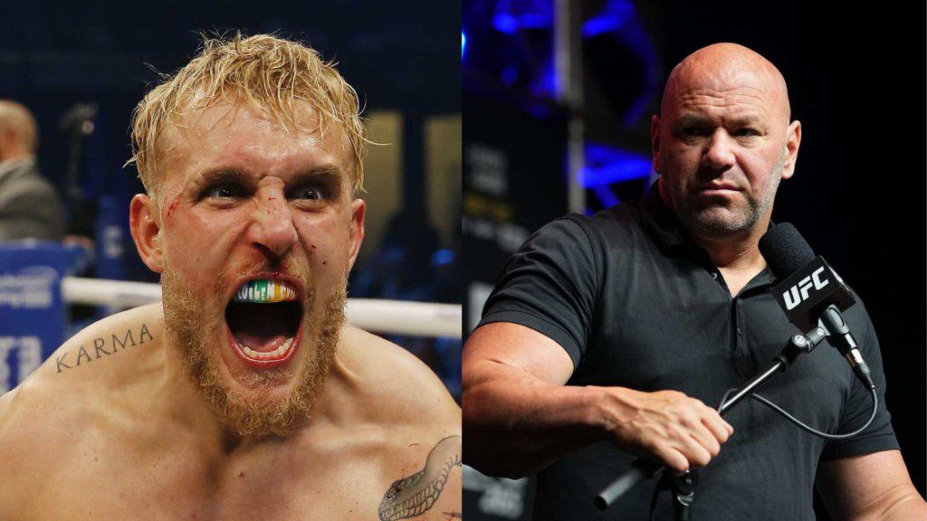 Jake Paul(L), Dana White(R)