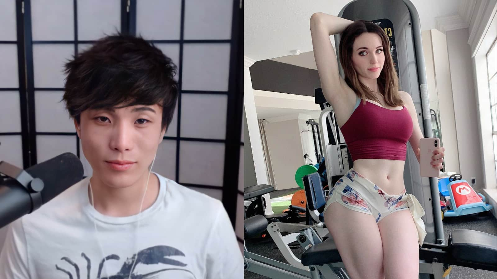 “What the….” Sykkuno gets distressed after seeing Amouranth for the first time