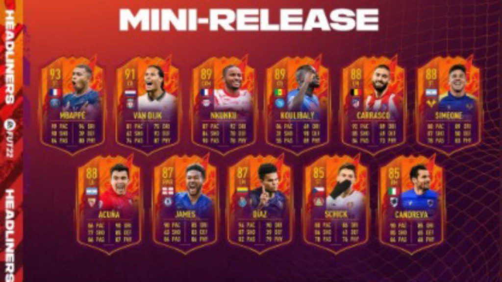 FIFA 22 Headliners Mini release