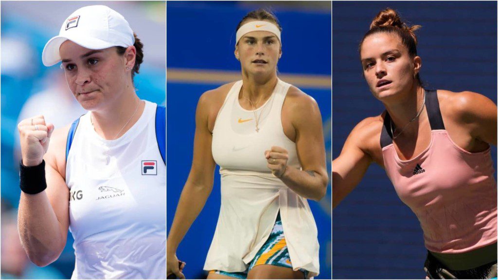 Ash Barty, Aryna Sabalenka, Maria Sakkari