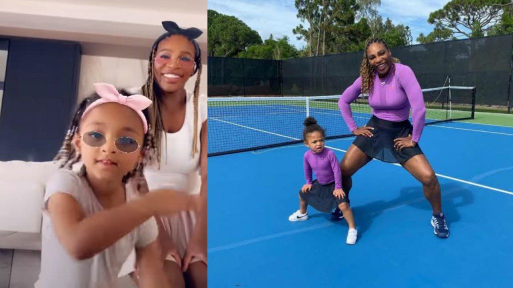 Serena Williams with daughter