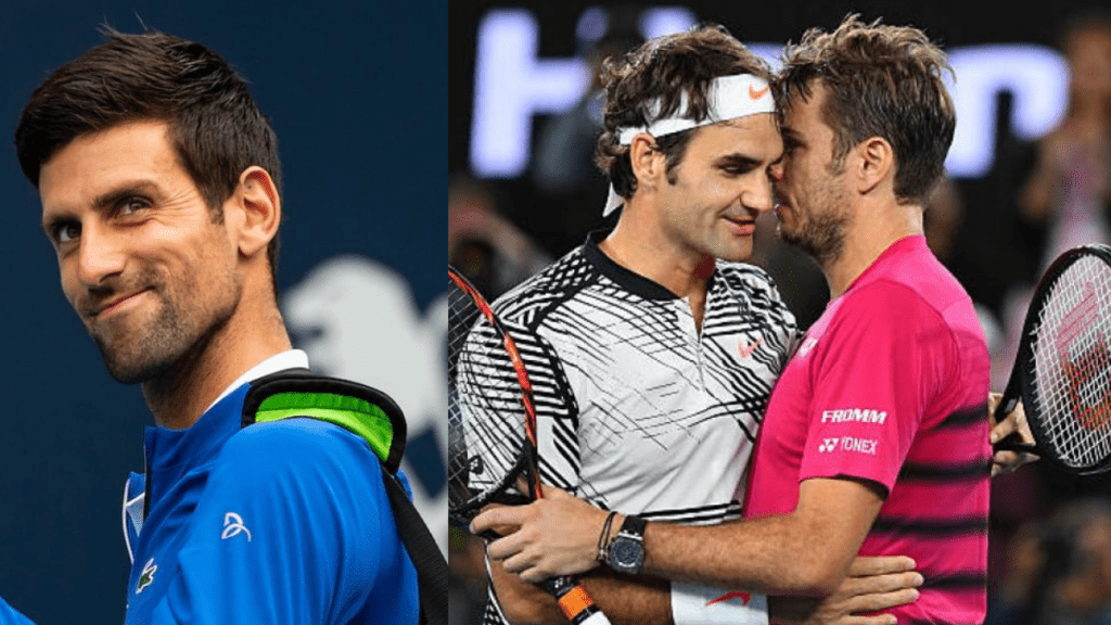 Novak Djokovic, Roger Federer, and Stanislas Wawrinka