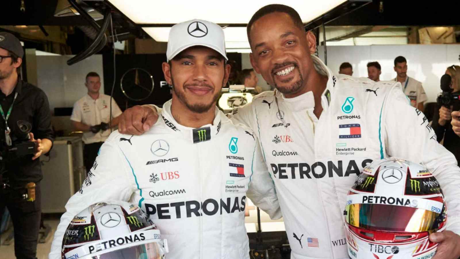 Lewis Hamilton congratulates actor Will Smith on winning the SAG award for portraying Richard Williams