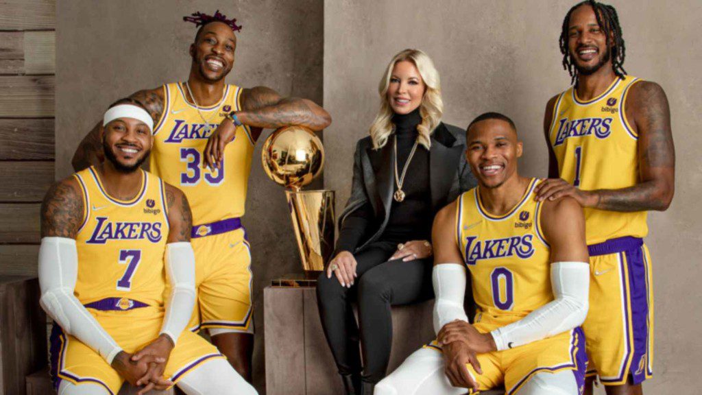 Jeanie Buss and the Lakers with the Championship