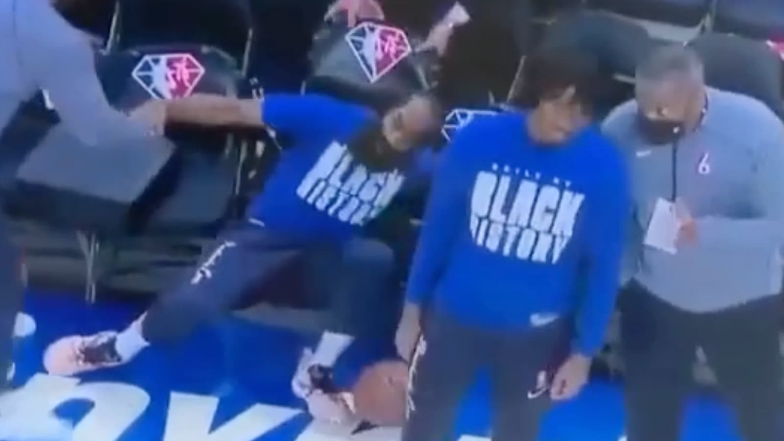 “Would have been out for 5-7 weeks if this happened in Brooklyn” James Harden gets brutally trolled after falling without any contact onto Sixers bench