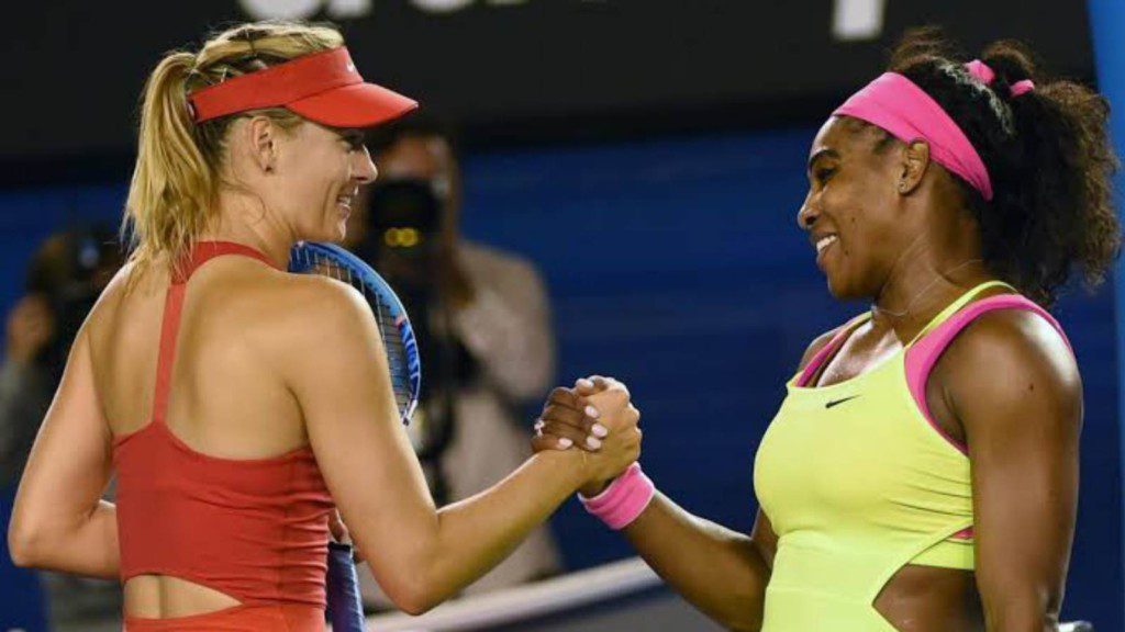 Maria Sharapova and Serena Williams