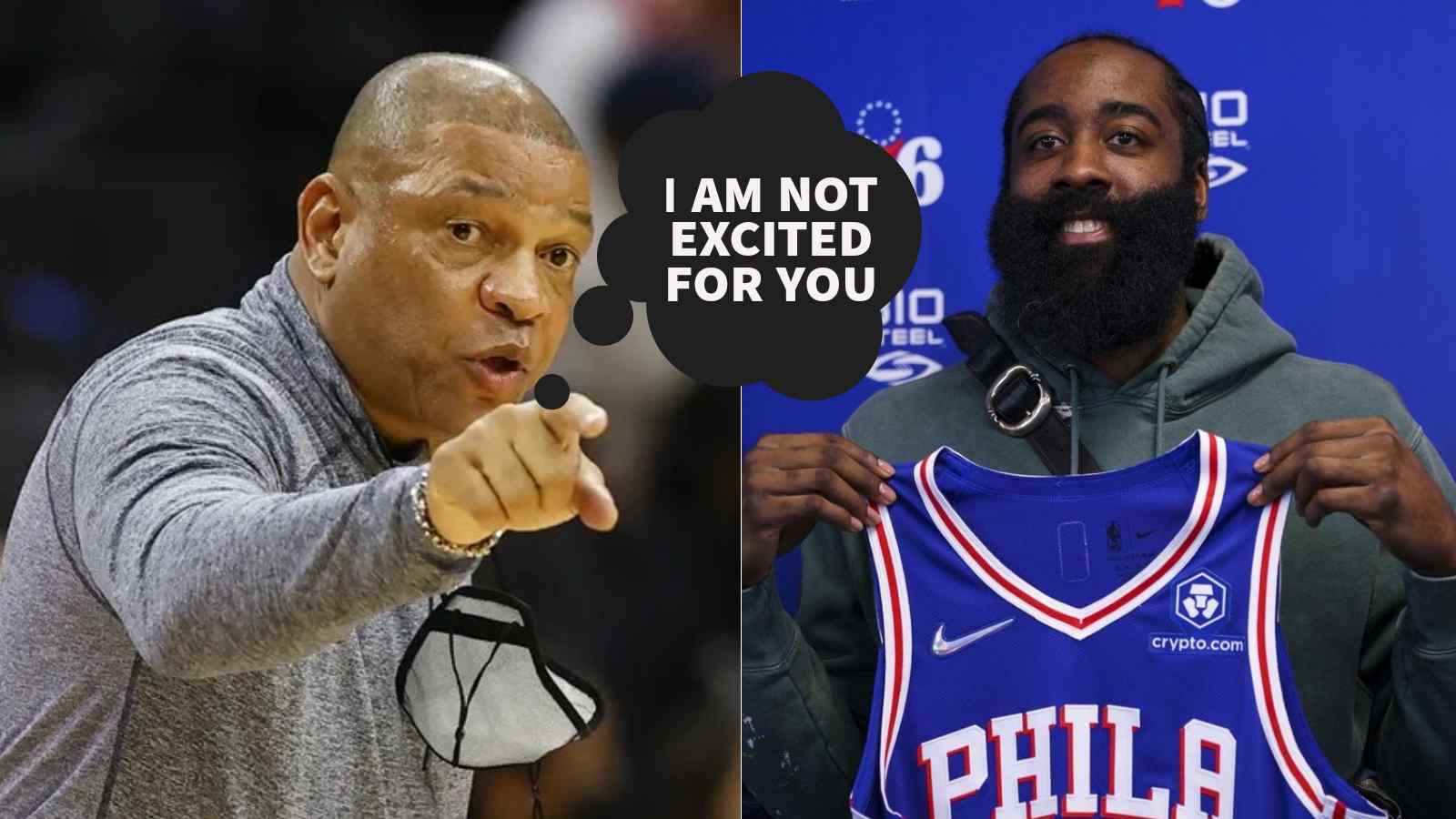 “I’m not that excited” Coach Doc Rivers shares his unconcerned response on James Harden’s debut for Philadelphia 76ers