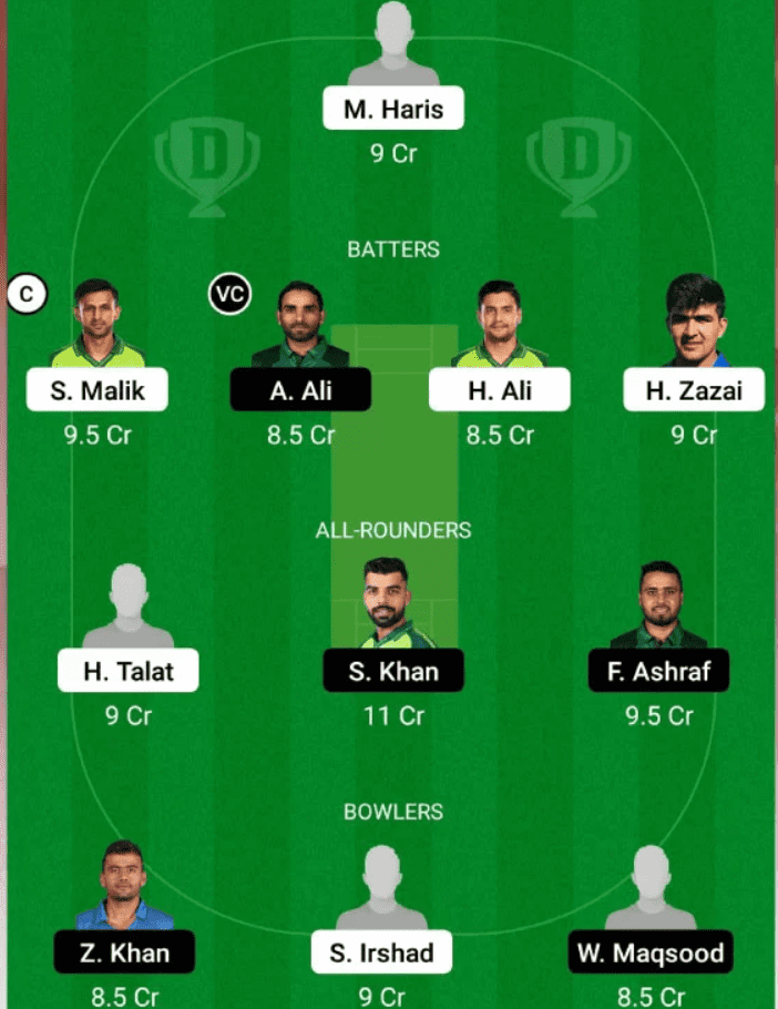 Dream 11 Fantasy Team 1 for PES vs ISL