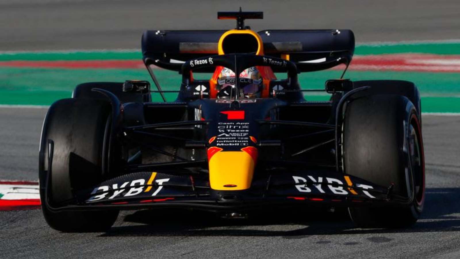 Red Bull Racing's RB18 at Catalunya today