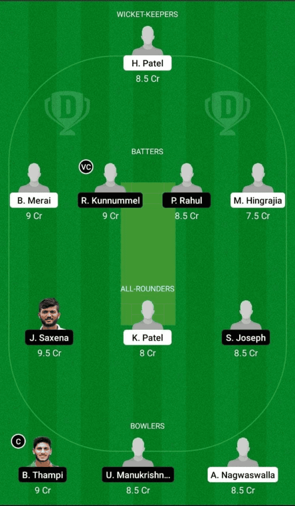 Dream 11 Fantasy Team 2 For KER vs GUJ