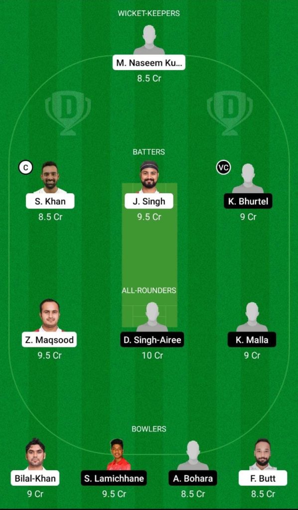 Dream 11 Fantasy Team 2 For OMN vs NEP