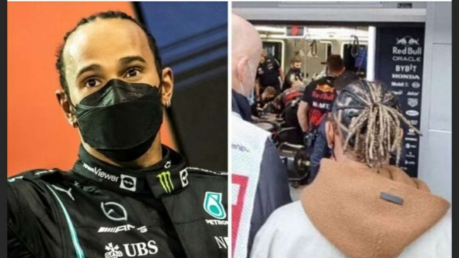 Lewis Hamilton ‘caught’ peaking at Max Verstappen’s new ‘RB-18’ during Barcelona pre-season testing