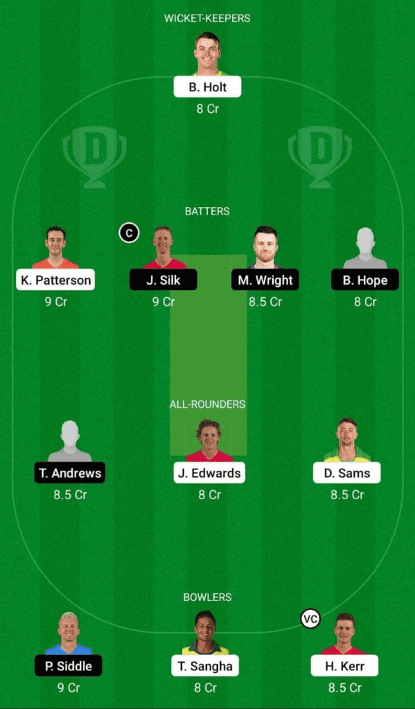 Dream 11 Fantasy Team 2 For NSW vs TAS