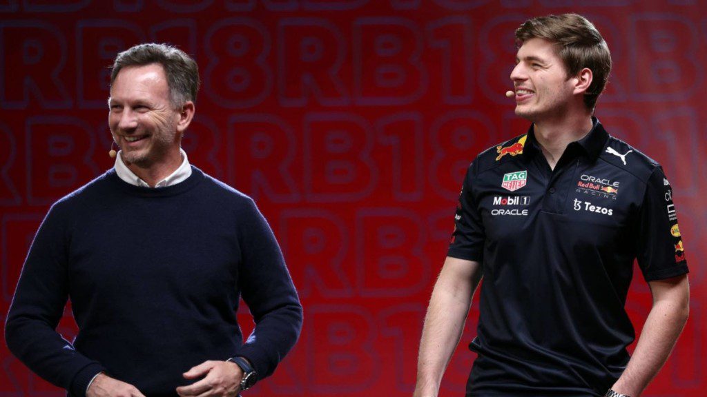 Christian Horner and Max Verstappen