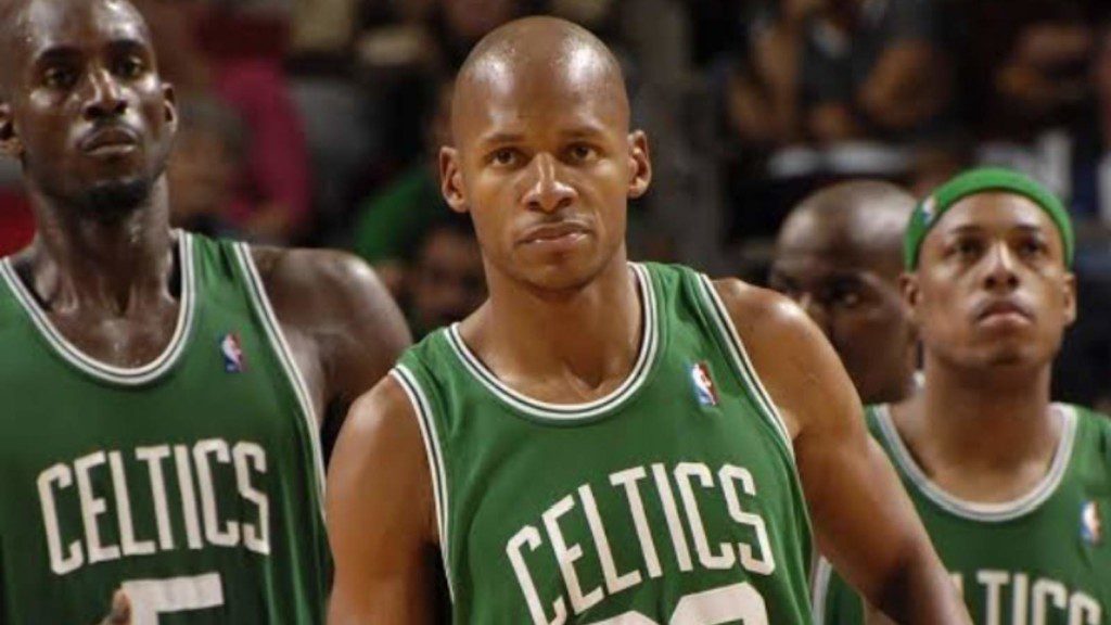 Kevin Garnett, Paul Pierce and Ray Allen