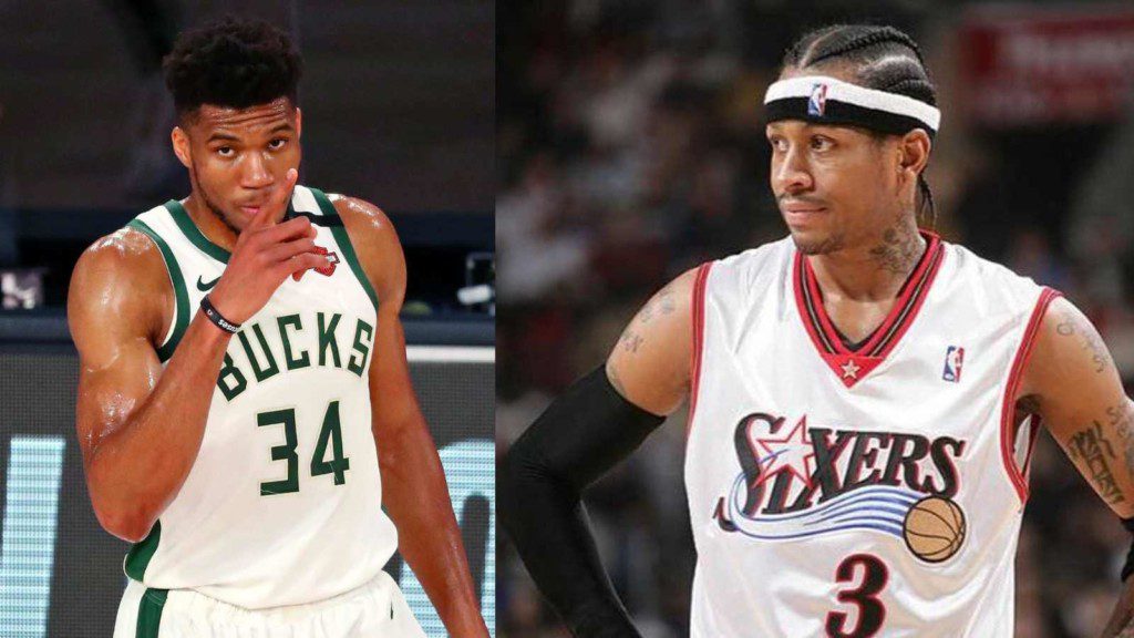 Giannis Antetokounmpo and Allen Iverson