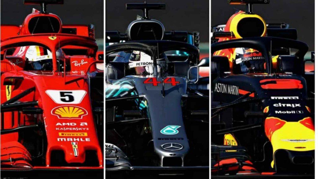 Ferrari, Mercedes and Red Bull