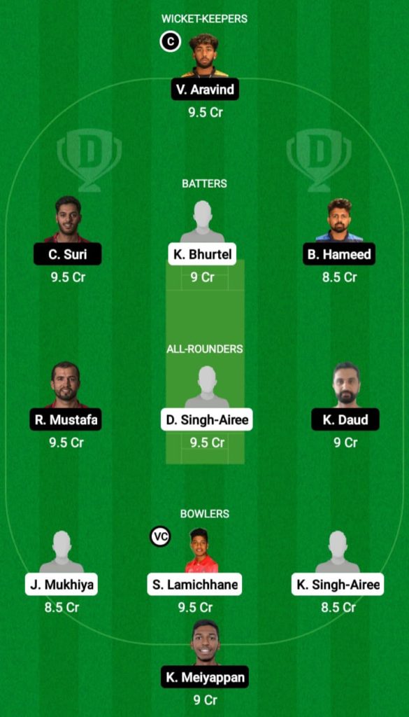 Dream 11 Fantasy Team 1 For NEP vs UAE