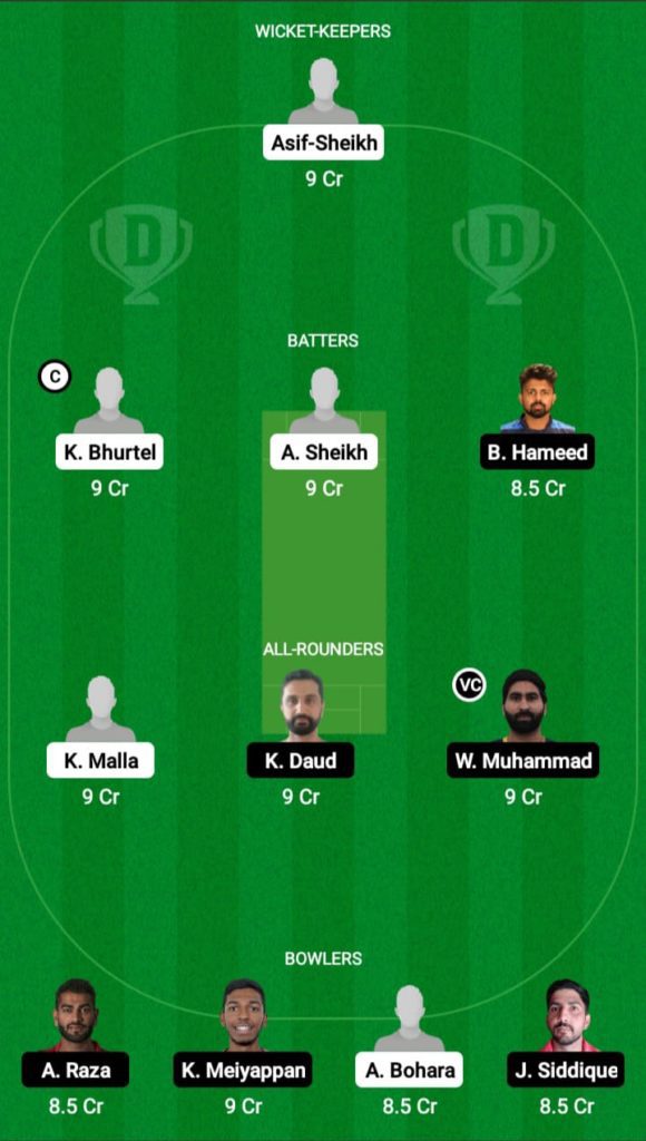 Dream 11 Fantasy Team 2 For NEP vs UAE