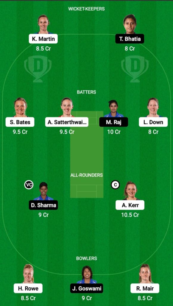 Dream 11 Fantasy Team 1 For NZ-W vs IN-W