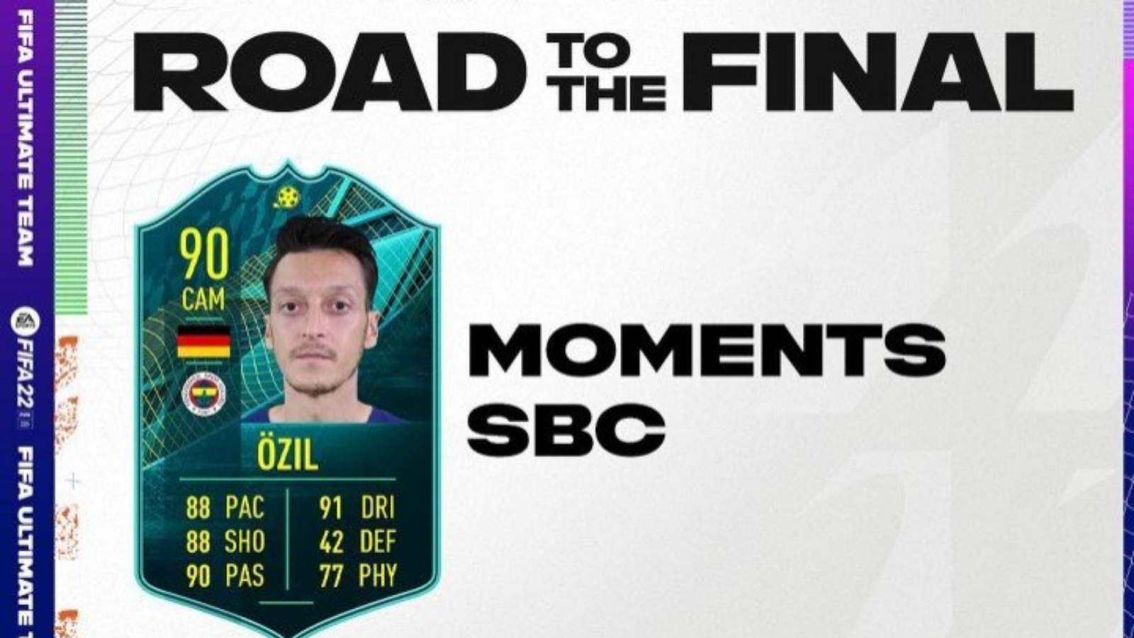 How to get the Mesut Ozil FIFA 22 Player Moments card from SBCs?