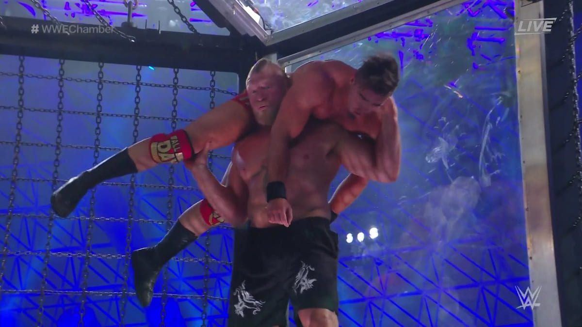 “Not a planned spot” Brock Lesnar reportedly went off-script at WWE Elimination Chamber