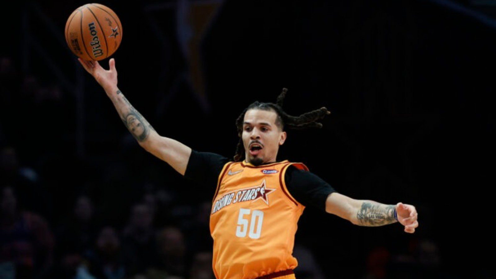 “I do what it takes for the win” Cole Anthony drops down his shorts to distract Desmond Bane from making game-winning Free-Throw in the Rising Stars game