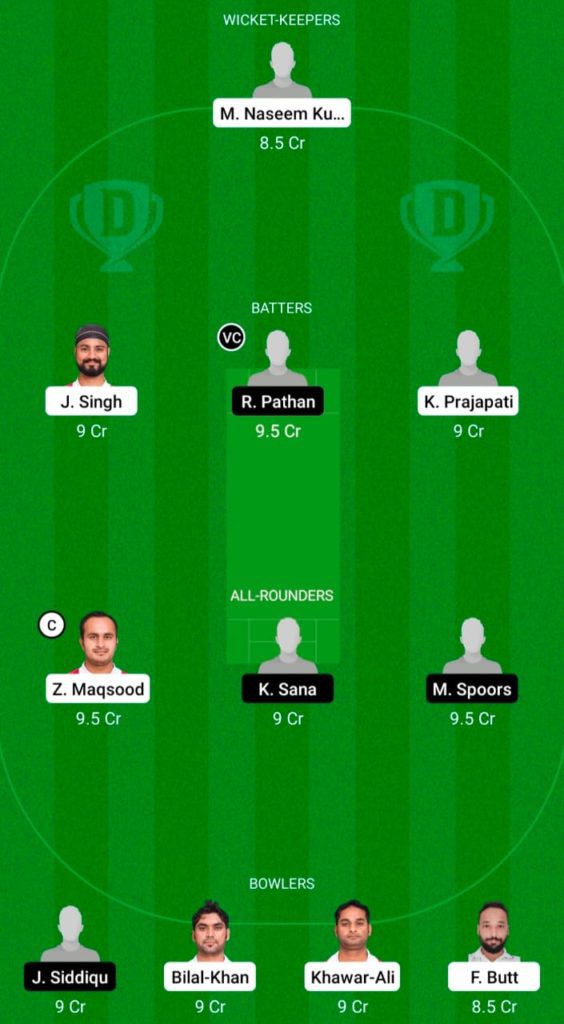 Dream 11 Fantasy Team 1 for OMN vs CAN