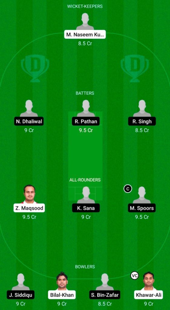 Dream 11 Fantasy Team 1 for OMN vs CAN