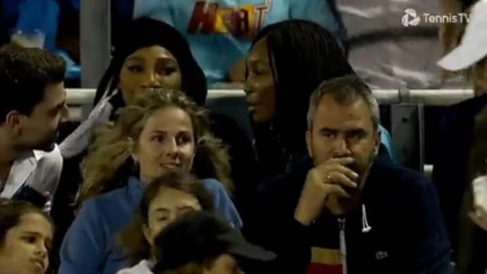 WATCH: Serena Williams joins sister Venus in the stands at the Delray Beach Open