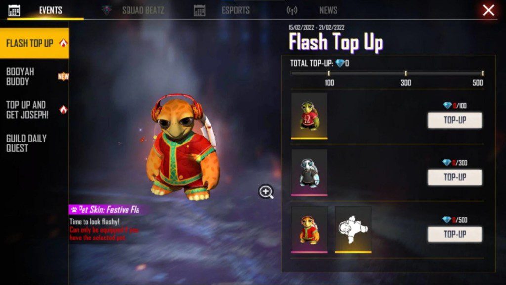 Flash Top-Up Event