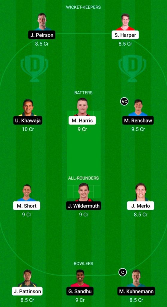 Dream 11 Fantasy Team 1 For VCT vs QUN