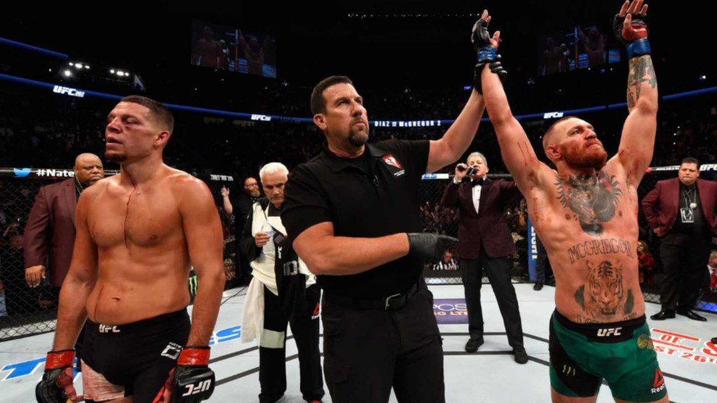 Conor McGregor mocks Nate Diaz