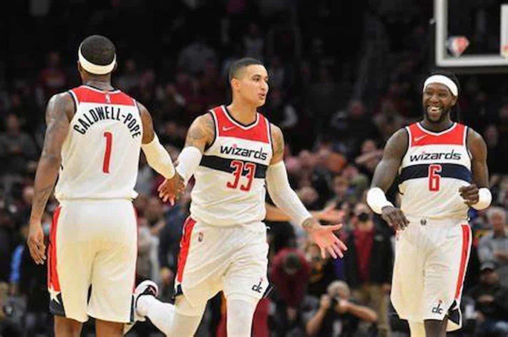 Kentavious Caldwell Pope, Kyle Kuzma and Montrezl Harrell