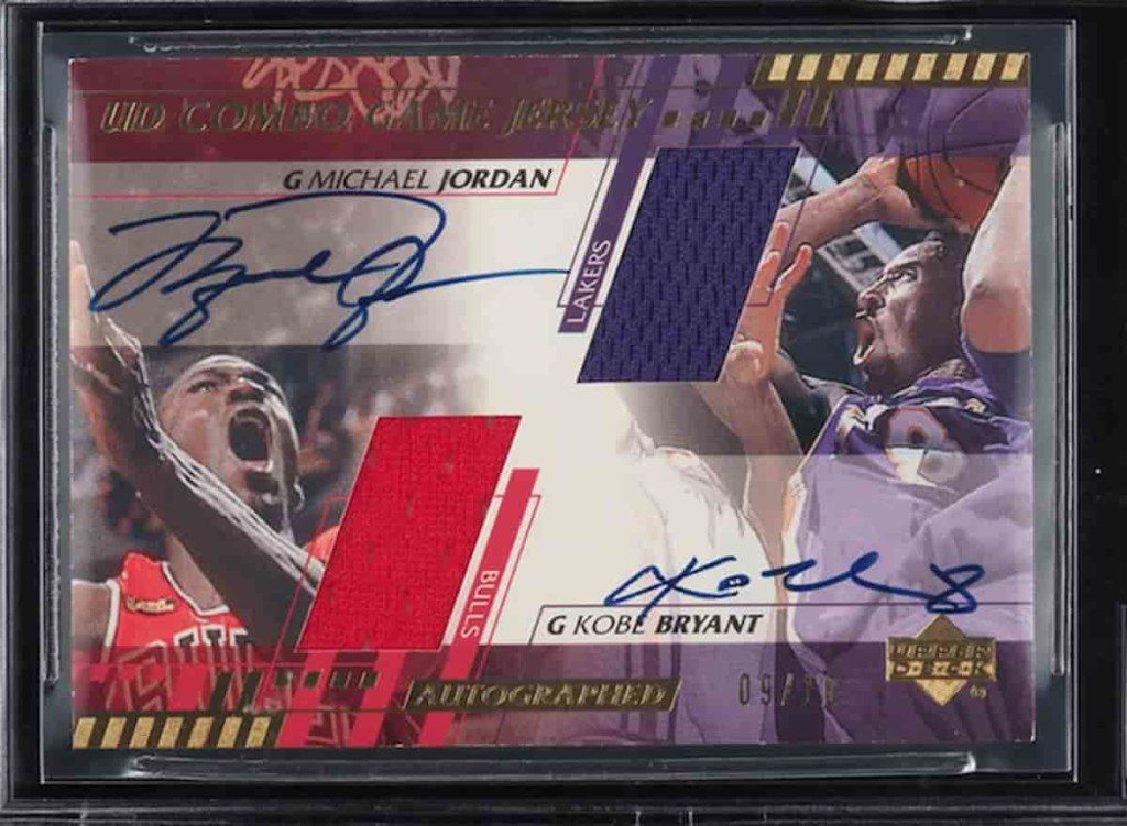 Michael Jordan and Kobe Bryant signed card