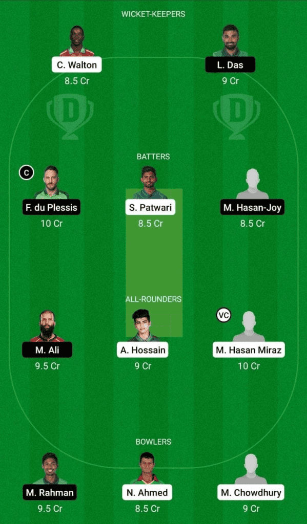 Dream 11 Fantasy Team 1 For CCH vs COV