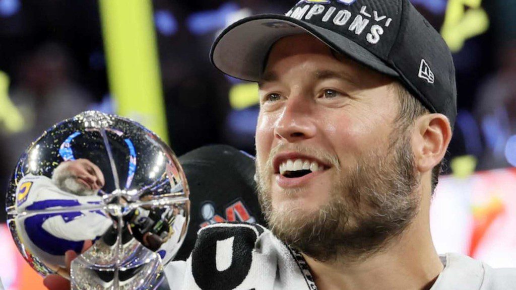 Stafford with the Super Bowl