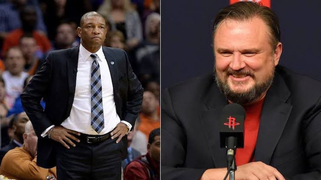 Wild Sixers ‘conspiracy theory’ states Daryl Morey firing coach Doc Rivers amid James Harden arrival 