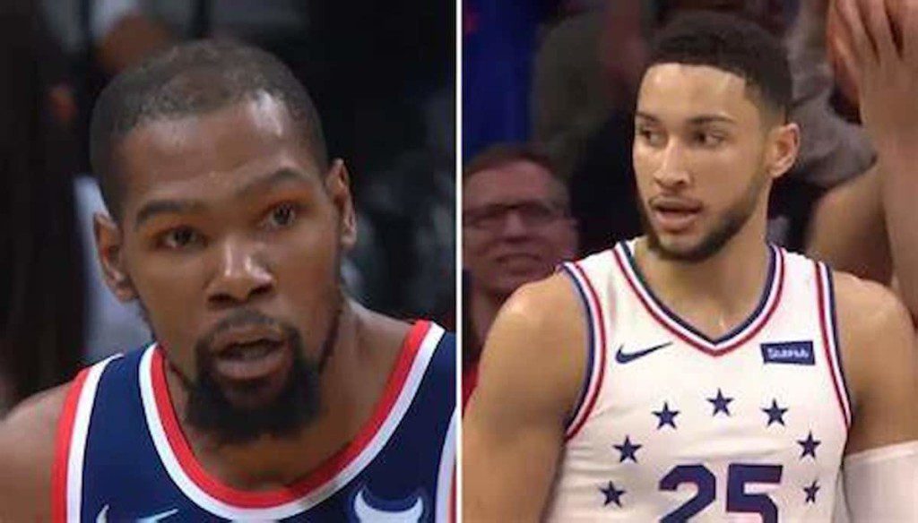 Kevin Durant and Ben Simmons