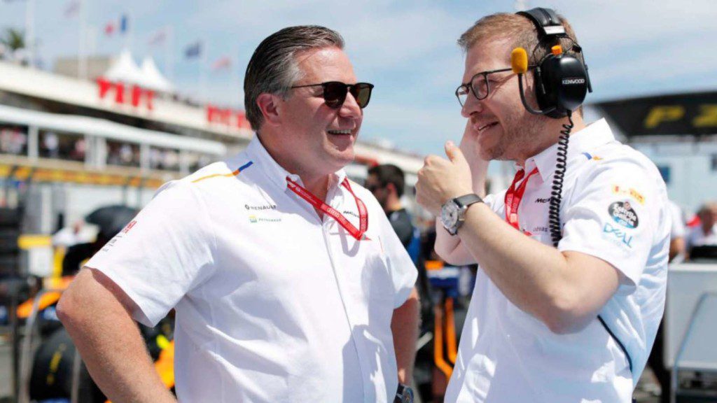 McLaren's CEO Zak Brown and Team Principal Andreas Seidl