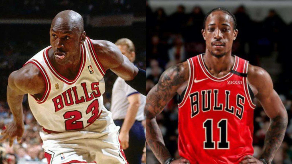 DeMar DeRozan and Michael Jordan