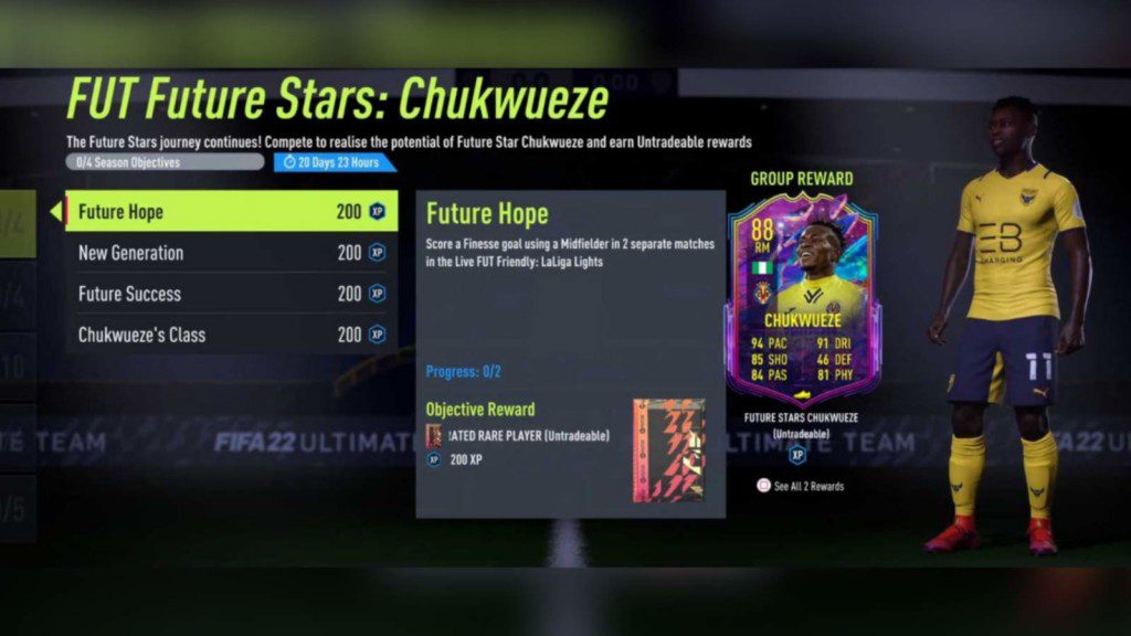 Chukwueze FIFA 22 Future Stars